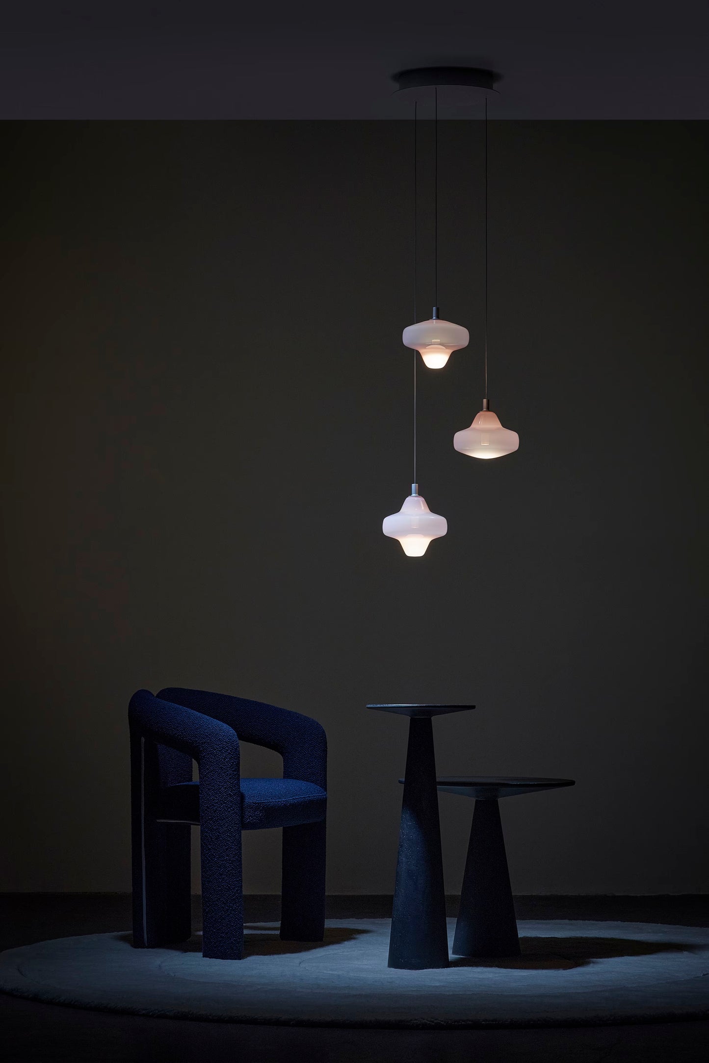 Starcloud Brokis — detalle vidrio bubble glass, finish opaline