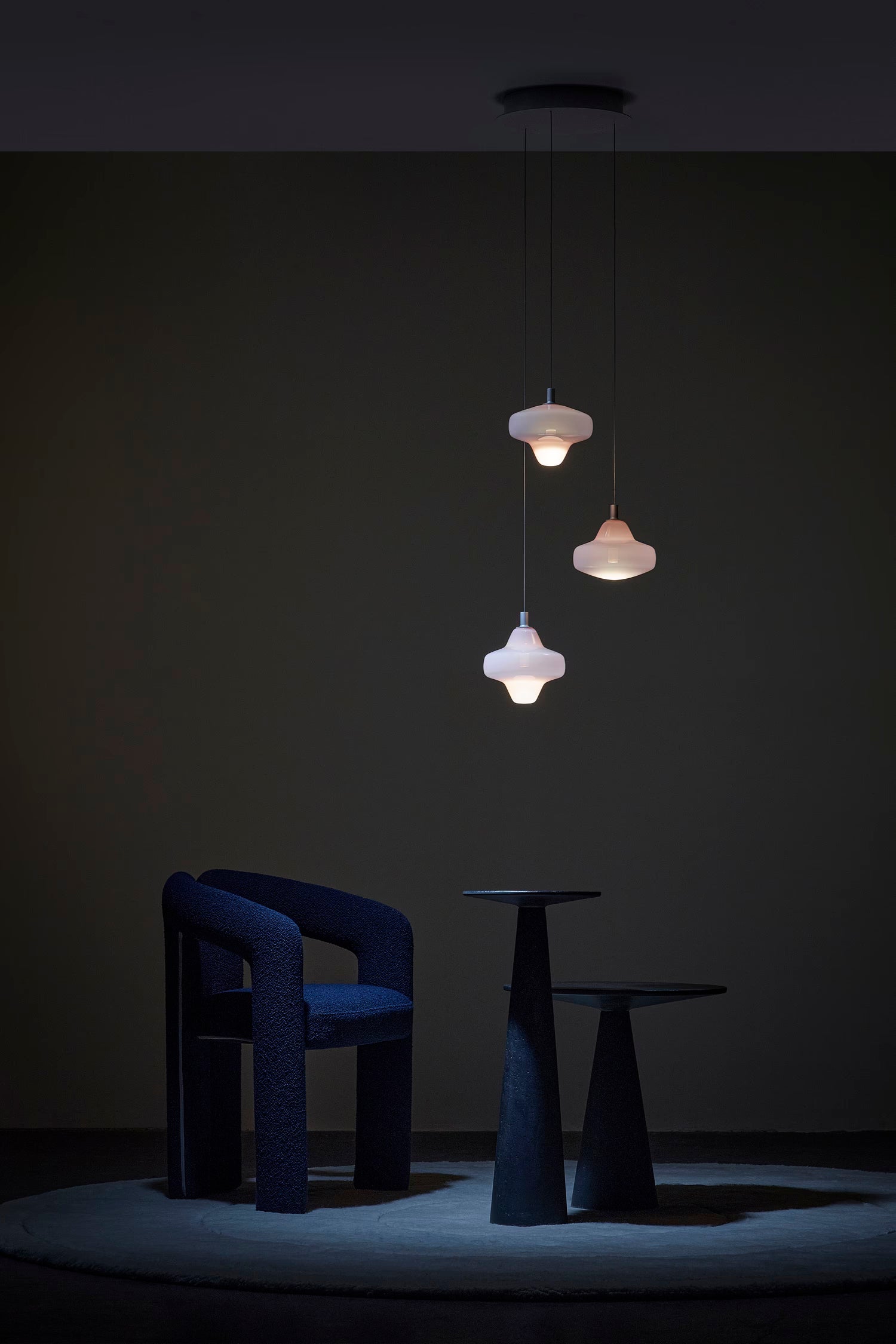 Starcloud Brokis — detalle vidrio bubble glass, finish opaline